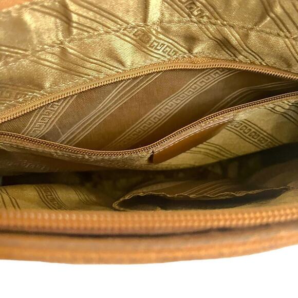 Unbranded Faux Suede Floral Embroidered Mini Handbag Brown Women's Bohemian - Picture 9 of 9